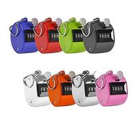 RETON 8 Pezzi Contatore Manuale, Metallo Mano Contatori di Conteggio, Digitale Tally Counter Display a 4 Cifre per Sport, Golf, Allenatore, Scuola,Eventi,Contare