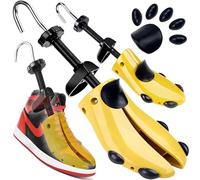 Retoo 2 tenditori per scarpe in legno, regolabili a 4 vie, per uomo e donna, 40-47, con parti in metallo e molla a spirale, con inserti per alluce e punti di pressione