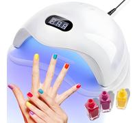 Retoo 48 W asciuga unghie con timer, display LCD, sensore, infrarossi, lampada UV a LED per unghie, lampada per unghie, strumento di indurimento per unghie e dita dei piedi, gel