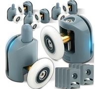 Retoo 8 rulli per porta della doccia da 23 mm, rulli per porta della doccia, parti di ricambio per cabina doccia, rulli per binario, rulli per porta scorrevole della doccia, rullo per porta in vetro