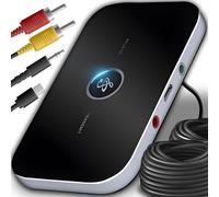 Retoo Adattatore Bluetooth 2 in 1 Wireless Trasmettitore Ricevitore Audio AUX Cavo da 3,5 mm aptX Bassa latenza per MP3 Altoparlanti HiFi TV PC Cuffie per auto Sistema stereo Nero