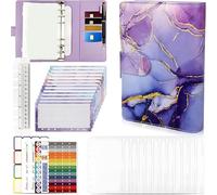 Retoo Agenda finanziaria, rilegatura per risparmiare denaro, formato A6, planner budget con risparmio di spazio, personalizzazione, estensione organizer con pellicole, accessori per risparmiare con