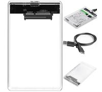 Retoo Alloggiamento per disco rigido da 2,5 pollici USB 3.0 per SATA SSD con cavo USB, 12 x 7,5 cm, alloggiamento esterno per disco rigido con montaggio senza attrezzi