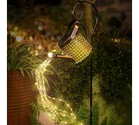 Retoo Annaffiatoio solare per esterni, lampade solari a LED per esterni, IP65, impermeabile, luci per annaffiatoio con gancio per pastore, catena luminosa per esterni, per giardino, cortile, balcone,