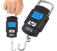 Retoo Bilancia Digitale per Bagagli, Portatile con Display Retroilluminato Blu, Funzione TARA e HOLD, Capacità Massima 50 kg, Ideale per Viaggio, Pesca, Alimenti, con Unità KG, LB, OZ, JIN