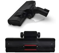 Retoo Bocchetta universale per pavimenti 36 mm in plastica con 2 rulli, alzafilo e spazzola, spazzola per parquet Twister, bocchetta per pavimenti duri, bocchetta per aspirapolvere - spazzola