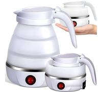 Retoo Bollitore Pieghevole 0,6L In Silicone 750W, Acciaio Inox, Design Compatto Per Campeggio, Viaggi, Spegnimento Automatico, Riscaldamento Veloce E Sicuro