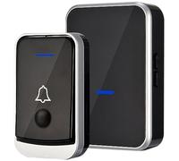 Retoo Campanello Radio Portatile Senza Fili Set su 4 Livelli Volumi 4 Livelli di Volume Campanello Wireless IP44 Gamma di Campanelli per Porte Elettronici Impermeabili per Esterni 1 Pulsante Campanell