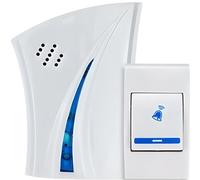 Retoo Campanello senza fili con portata 180 m e 32 melodie, campanello con livelli di volume 110 dB, campanello per porta di casa con ricevitore plug-in per appartamenti, giardino, campanello, bianco