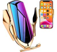 Retoo Caricabatteria per auto Qi da 10 W, supporto per cellulare wireless con funzione di ricarica a induzione, porta cellulare per auto, stazione di ricarica, caricabatterie, pad di ricarica