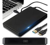 Retoo Case SSD Esterno 2,5 Pollici Custodia per Disco Rigido USB 3.0 per SATA SSD Hard Disk Box Esterno Montaggio Senza Attrezzi Custodia Esterna 12/7.5 cm 640 Mb/s ABS Nero