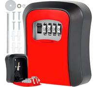 Retoo Cassetta portachiavi con codice numerico, cassaforte per chiavi, cassaforte per chiavi o piccoli oggetti di valore, cassetta portachiavi con codice a 4 cifre