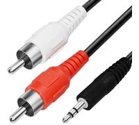 Retoo Cavo audio adattatore da Aux 3,5 a 2 RCA per amplificatori, Jack Maschio Doppio RCA 150cm, Cavo Aux Universale Per Impianti Hi-Fi TV Casse Stereo Computer, Segnale Analogico Senza Perdita
