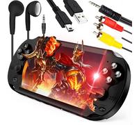 Retoo Console di gioco portatile con display HD 5,1 pollici, lettore SD, cuffie incluse, console portatile per videogiochi retrò, ideale per bambini e adulti, nero
