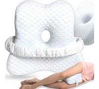 Retoo Cuscino per ginocchia per chi dorme sul fianco, in memory foam, ortopedico, per un sonno indolore, ergonomico, in memory foam viscoelastico, rivestimento traspirante