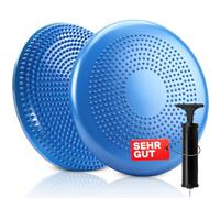 Retoo Cuscino Propriocettivo Gonfiabile Ø34 cm con Rilievi, Disco Equilibrio per Riabilitazione comprensivo di Pompa, Yoga, Ginnastica, Allenamento Posturale, Massaggio e Stabilità