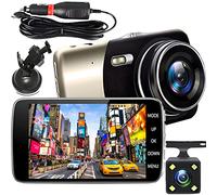 Retoo Dash Cam per auto Telecamera anteriore posteriore per auto con visione notturna a infrarossi 360 Mini Dash Cam Scheda SD 1080P Monitor di parcheggio G-Sensor Monitor di parcheggio G-Sensora