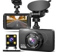 Retoo Dashcam, telecamera per auto, supporta scheda microSD, monitoraggio di parcheggio, rilevamento del movimento, monitor di parcheggio, microfono e altoparlante, interfaccia USB e HDMI, nero
