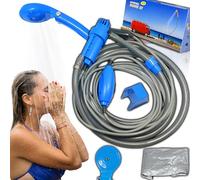 Retoo Doccia da Campeggio Portatile con Pompa 35-60W Doccia da Esterno con Soffione e Serbatoio Acqua 7 m Cavo Alimentazione 12-V Presa Auto Doccia per Campeggio, Escursionismo, Giardino, Spiaggia
