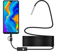 Retoo Endoscopio per Smartphone, USB-C HD per Android, Telecamera Endoscopica da 3,9 mm con LED impermeabile, fotocamera di ispezione megapixel, cavo serpente, endoscopio cellulare, borescopica