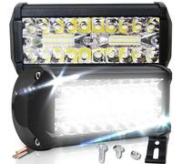 Retoo Faro da lavoro a LED, 120 W, 40 LED, per fuoristrada, 12 V, 8000 lumen, per trecker escavatore SUV, UTV, ATV, illuminazione in campo vicino, luce bianca