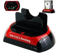 Retoo IDE - Docking station per disco rigido SATA a USB 2.0, docking station per disco rigido da 2,5' e 3,5' SSD, docking station per disco rigido offline