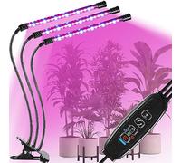 Retoo Lampada per piante a LED a spettro completo per piante, lampada da scrivania per serra, lampada per piante da interno, 60 LED, telecomando a riga, luce di crescita con timer
