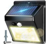 Retoo Lampada solare da esterno con sensore di movimento, Lampade da esterno impermeabili IP65 per giardino, garage, patio, lampada da parete di sicurezza