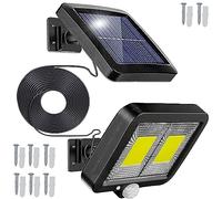 Retoo Lampade solari per esterni con rilevatore di movimento, 108 LED, migliorato nuovo modello lampada solare per esterni per giardino, luci solari per esterni ichdeal per terrazza, veranda, garage,