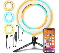 Retoo Luce Ad Anello LED Ring Light per Selfie Staffa Triangolare 3 Modalità Di
