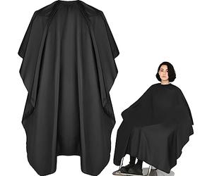 Retoo Mantella da parrucchiere professionale con chiusura con coulisse in nylon per donna Uomo Bambini Mantellina per taglio capelli taglia universale antispruzzo per taglio capelli