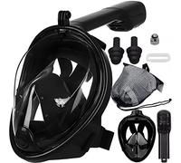 Retoo Maschera da immersione, S M, maschera da snorkeling, maschera integrale per adulti e bambini, occhiali da snorkeling, maschera integrale per il viso, 180 maschera da snorkeling