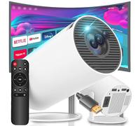 Retoo Proiettore video portatile 4K con Android, proiettore video portatile, auto-matico WiFi Contrasto 1500:1 Full HD 40-130 pollici Bluetooth 5.0 HDMI 3.5 mm audio USB correzione immagini