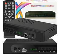 Retoo Ricevitore TV terrestre Full HD DVB-T2 con HDMI e telecomando, ricevitore digitale con H.265 HEVC, lettore multimediale HsDTV con funzione di registrazione PVR e timeshift, ricevitore, USB