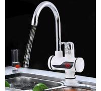 Retoo Rubinetto elettrico,ATTACCO SOTTO, da 220 V con scaldacqua,ATTACCO A LAVANDINO, scaldacqua istantaneo con display LCD, per cucina, giardino, acqua calda istantanea