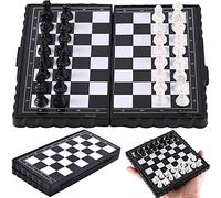 Retoo Scacchi, Scacchiera con Magnetica Tavola da Viaggio, pieghevole, per bambini a partire dai 6 anni, per bambini a partire dai 6 anni, gioco da viaggio magnetico 13x13cm
