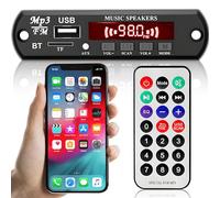 Retoo Scheda decodificatore audio per auto Bluetooth con telecomando, schermo LCD e AUX 3,5 mm, 7 V - 12 V, modulo audio USB radio FM, supporta SD, FM, FLAC, WAV, WMA e MP3, scheda decodificatore
