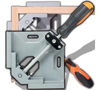Retoo Serra Giunto Angolo A 90 Gradi, Falegnameria Strumenti, Maniglia Gommata, Materiale Lega Di Alluminio, Morsa Angolare Per La Lavorazione Del Legno, Ingegneria, Cornici Foto, 21,5 cm X 28,5 cm