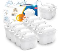 Retoo Set di 10 cartucce per filtro dell'acqua, compatibili con filtro dell'acqua, Dafi Aquaphor, riduce cloro, calce, gusto migliore e acqua più pura