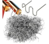 Retoo Set di 500 graffette per saldatura in plastica Hot Staples Welder Staple 0,8 mm, set di riparazione per paraurti auto in plastica, per riparare le crepe, per cucitrice a caldo in acciaio inox