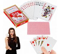 Retoo Set di carte da poker standard rosso 54 fogli, carte da gioco per Texas Holdem Poker, Blackjack, gioco di carte di alta qualità, carte da gioco in plastica, set da poker professionale