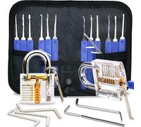 Retoo Set Grimaldelli Lockpicking Set Professionali 17 Pezzi Dietrich per