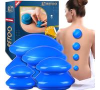 Retoo Set per Coppettazione in Silicone, Testine per Massaggiatore per Rimozione Coppe Anticellulite, Coppetta Sottovuoto 4 Pezzi