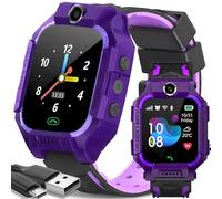 Retoo Smartwatch Bambini Smart Watch Orologio da polso con GPS Camera SIM per Bambini Ragazze Ragazzi A partire dai 3 anni Touch Screen Sport Fitness Bracciale Regalo Call Android iOS Viola