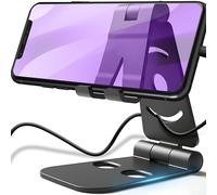 Retoo Supporto da tavolo per smartphone, supporto da tavolo, supporto per cellulare, supporto per cellulare, supporto per telefono cellulare, supporto per cellulare, supporto per cellulare, nero