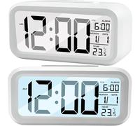 Retoo Sveglia digitale portatile con indicatore di temperatura e grande display LED per bambini e adulti, orologio intelligente da tavolo con display LCD e funzionamento, bagno e ufficio