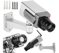 Retoo Telecamera Di Sorveglianza Finta con LED Lampeggiante, Videocamera Fittizia CCTV, Dummy Cam, Fotocamera di Sicurezza Domestica, Montaggio a Parete, 15,5 x 7 x 22,2 cm