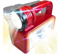 Retoo Torcia ricaricabile per esterni, lanterna da campeggio, luce flashlight per escursioni, pesca, campeggio, passeggiate con cani, luce da lavoro, colore rosso