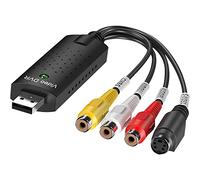 RETOO Video e audio Grabber con USB 2.0 e ad alta velocità Trasferisce digitalmente, compatibile con VHS, VCR, DVD, CD, videoregistratore e convertitore video, riproduzione modifica video Plug