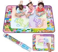 Retoo Water Doodle a partire da 1 anno, regalo per bambine di 2 anni, tappetino da pittura con acqua Magic Doodle, tappetino per bambini, set da pittura per divertirsi senza macchie con acqua